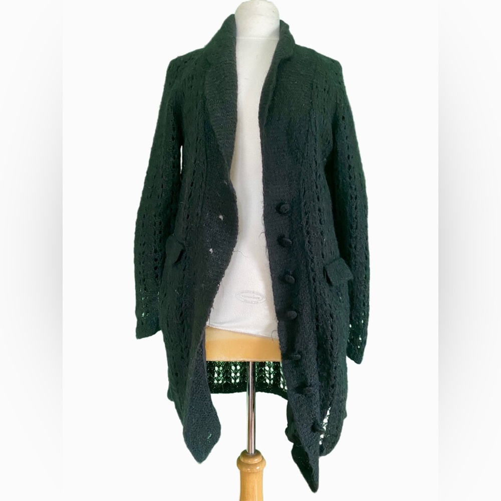 Y2k Tsumori Chisato Black Knit cashmere blend Cardigan